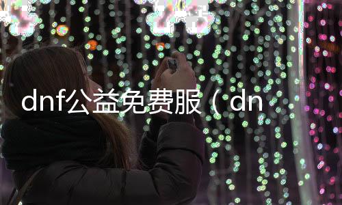 dnf公益免费服（dnf公益服发布网违法吗）